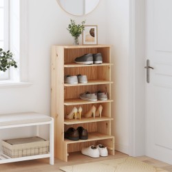 vidaXL Mueble zapatero de madera maciza de pino 52x30x104 cm