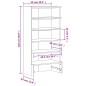 vidaXL Mueble zapatero de madera maciza de pino 52x30x104 cm vidaXL Mueble zapatero de madera maciza de pino 52x30x104 cm