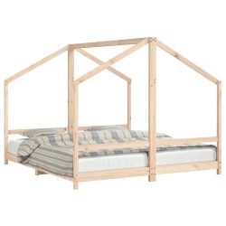 vidaXL Estructura de cama de niños madera maciza de pino 2x(90x200) cm