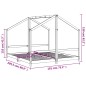vidaXL Estructura de cama de niños madera maciza de pino 2x(90x200) cm vidaXL Estructura de cama de niños madera maciza de pino 2x(90x200) cm