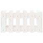 vidaXL Jardinera diseño de valla madera maciza pino blanca 60x30x30 cm