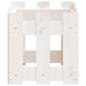 vidaXL Jardinera diseño de valla madera maciza pino blanca 60x30x30 cm