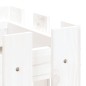 vidaXL Jardinera diseño de valla madera maciza pino blanca 60x30x30 cm