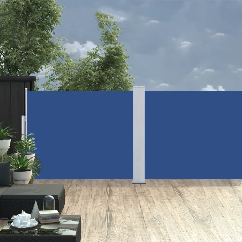 vidaXL Toldo lateral retráctil azul 140x1000 cm vidaXL Toldo lateral retráctil azul 140x1000 cm
