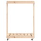 vidaXL Leñero con ruedas madera maciza de pino 76,5x40x108 cm vidaXL Leñero con ruedas madera maciza de pino 76,5x40x108 cm