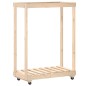 vidaXL Leñero con ruedas madera maciza de pino 76,5x40x108 cm vidaXL Leñero con ruedas madera maciza de pino 76,5x40x108 cm