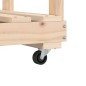 vidaXL Leñero con ruedas madera maciza de pino 76,5x40x108 cm vidaXL Leñero con ruedas madera maciza de pino 76,5x40x108 cm