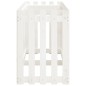 vidaXL Arriate elevado jardín con valla madera pino blanco 200x50x70cm