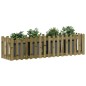 vidaXL Arriate elevado jardín valla madera impregnada pino 200x50x50cm vidaXL Arriate elevado jardín valla madera impregnada pino 200x50x50cm
