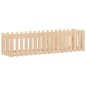 vidaXL Arriate elevado jardín con valla madera maciza pino 200x50x50cm