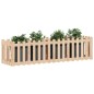 vidaXL Arriate elevado jardín con valla madera maciza pino 200x50x50cm