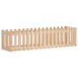 vidaXL Arriate elevado jardín con valla madera maciza pino 200x50x50cm