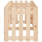 vidaXL Arriate elevado jardín con valla madera maciza pino 200x50x50cm