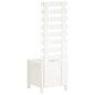 vidaXL Jardinera estantería madera maciza pino blanco 39x39,5x114 cm vidaXL Jardinera estantería madera maciza pino blanco 39x39,5x114 cm