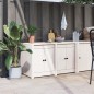 vidaXL Mueble de cocina exterior madera maciza pino blanco 106x55x64cm vidaXL Mueble de cocina exterior madera maciza pino blanco 106x55x64cm