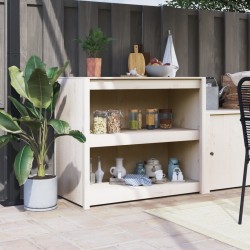 vidaXL Mueble de cocina exterior madera maciza pino blanco 106x55x92cm