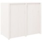 vidaXL Mueble de cocina exterior madera maciza pino blanco 106x55x92cm vidaXL Mueble de cocina exterior madera maciza pino blanco 106x55x92cm
