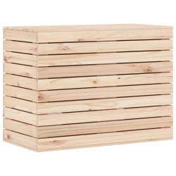 vidaXL Cesto para la ropa sucia madera maciza de pino 88,5x44x66 cm