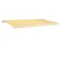 vidaXL Toldo automático LED sensor de viento amarillo blanco 600x350cm vidaXL Toldo automático LED sensor de viento amarillo blanco 600x350cm