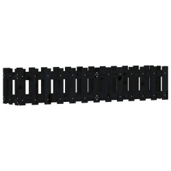 vidaXL Arriate elevado jardín con valla madera pino negro 150x30x30cm