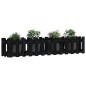 vidaXL Arriate elevado jardín con valla madera pino negro 150x30x30cm vidaXL Arriate elevado jardín con valla madera pino negro 150x30x30cm