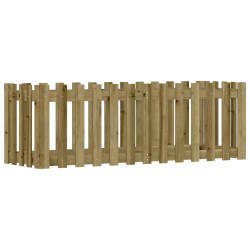vidaXL Arriate elevado jardín valla madera impregnada pino 150x50x50cm