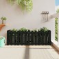 vidaXL Arriate elevado jardín con valla madera pino negro 150x50x50cm vidaXL Arriate elevado jardín con valla madera pino negro 150x50x50cm