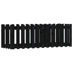 vidaXL Arriate elevado jardín con valla madera pino negro 150x50x50cm