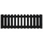 vidaXL Arriate elevado jardín con valla madera pino negro 150x50x50cm vidaXL Arriate elevado jardín con valla madera pino negro 150x50x50cm