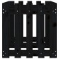 vidaXL Arriate elevado jardín con valla madera pino negro 150x50x50cm vidaXL Arriate elevado jardín con valla madera pino negro 150x50x50cm