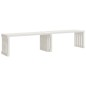 vidaXL Banco de jardín extensible madera pino blanco 212,5x40,5x45 cm vidaXL Banco de jardín extensible madera pino blanco 212,5x40,5x45 cm