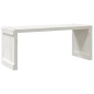 vidaXL Banco de jardín extensible madera pino blanco 212,5x40,5x45 cm vidaXL Banco de jardín extensible madera pino blanco 212,5x40,5x45 cm