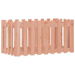 vidaXL Arriate elevado jardín valla madera maciza Douglas 100x50x50 cm