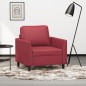 vidaXL Sillón cuero sintético rojo tinto 60 cm vidaXL Sillón cuero sintético rojo tinto 60 cm