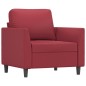 vidaXL Sillón cuero sintético rojo tinto 60 cm vidaXL Sillón cuero sintético rojo tinto 60 cm