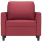 vidaXL Sillón cuero sintético rojo tinto 60 cm vidaXL Sillón cuero sintético rojo tinto 60 cm