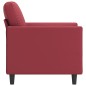 vidaXL Sillón cuero sintético rojo tinto 60 cm vidaXL Sillón cuero sintético rojo tinto 60 cm