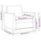 vidaXL Sillón cuero sintético rojo tinto 60 cm vidaXL Sillón cuero sintético rojo tinto 60 cm