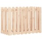vidaXL Arriate elevado jardín con valla madera maciza pino 100x50x70cm vidaXL Arriate elevado jardín con valla madera maciza pino 100x50x70cm