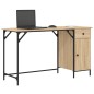 vidaXL Escritorio ordenador madera ingeniería roble Sonoma 131x48x75cm vidaXL Escritorio ordenador madera ingeniería roble Sonoma 131x48x75cm