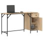 vidaXL Escritorio ordenador madera ingeniería roble Sonoma 131x48x75cm vidaXL Escritorio ordenador madera ingeniería roble Sonoma 131x48x75cm