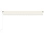 vidaXL Toldo automático con LED sensor de viento crema 500x350 cm vidaXL Toldo automático con LED sensor de viento crema 500x350 cm