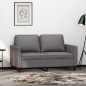 vidaXL Sofá de 2 plazas de cuero sintético gris 120 cm vidaXL Sofá de 2 plazas de cuero sintético gris 120 cm
