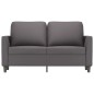 vidaXL Sofá de 2 plazas de cuero sintético gris 120 cm vidaXL Sofá de 2 plazas de cuero sintético gris 120 cm