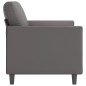 vidaXL Sofá de 2 plazas de cuero sintético gris 120 cm vidaXL Sofá de 2 plazas de cuero sintético gris 120 cm