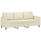 vidaXL Sofá de 3 plazas de cuero sintético color crema 180 cm vidaXL Sofá de 3 plazas de cuero sintético color crema 180 cm