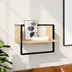 vidaXL Estante de pared con barra roble Sonoma 40x25x30 cm