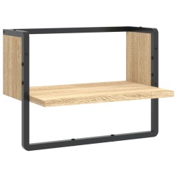vidaXL Estante de pared con barra roble Sonoma 40x25x30 cm