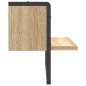 vidaXL Estante de pared con barra roble Sonoma 40x25x30 cm vidaXL Estante de pared con barra roble Sonoma 40x25x30 cm