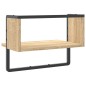 vidaXL Estante de pared con barra roble Sonoma 40x25x30 cm vidaXL Estante de pared con barra roble Sonoma 40x25x30 cm